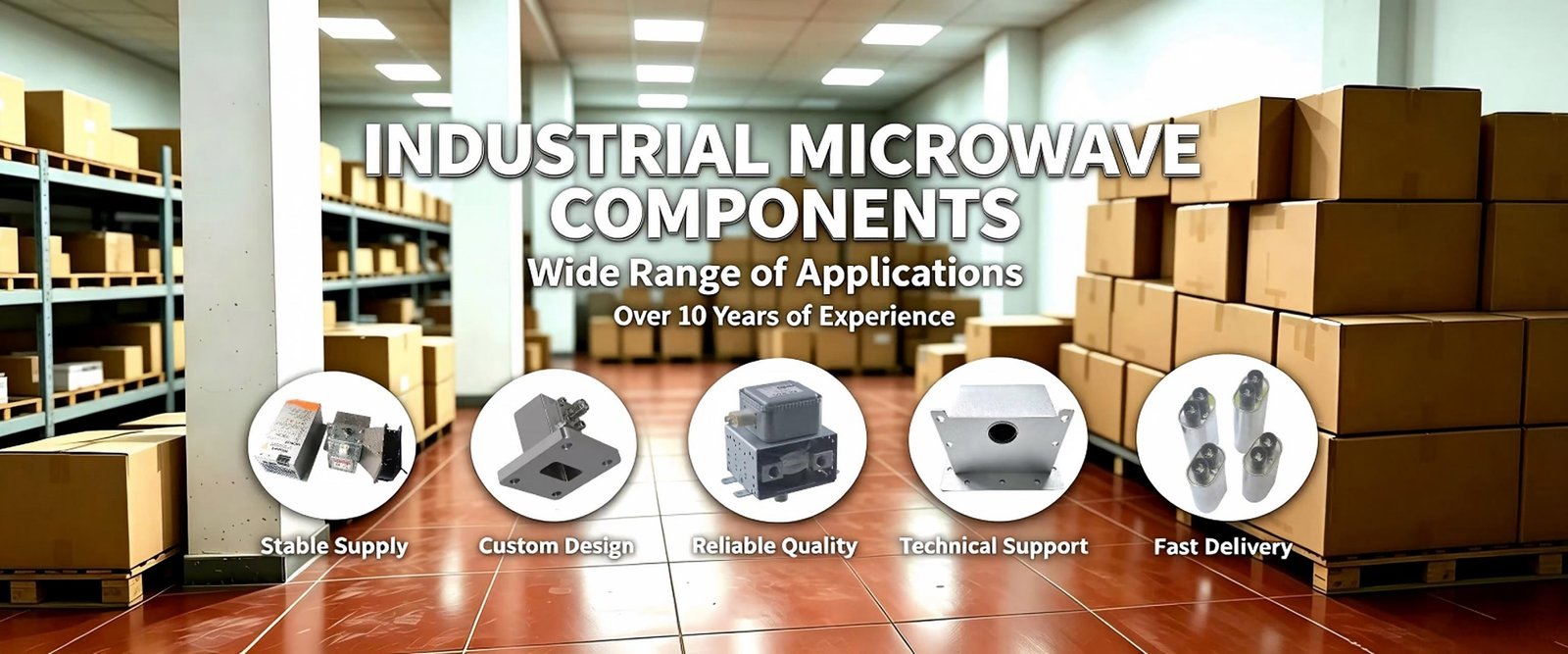 industrial microwave components solutions for heating application