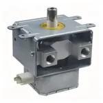 2M463K microwave magnetron angled bottom view with antenna head