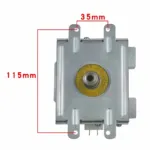 2M463K Microwave Magnetron bottom view with dimension marking 115mm 35mm