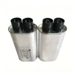 Two microwave high voltage capacitors with dual terminals, microwave oven hv capacitor