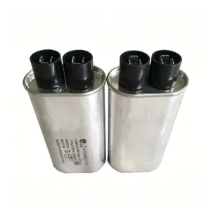 Two microwave high voltage capacitors with dual terminals, microwave oven hv capacitor